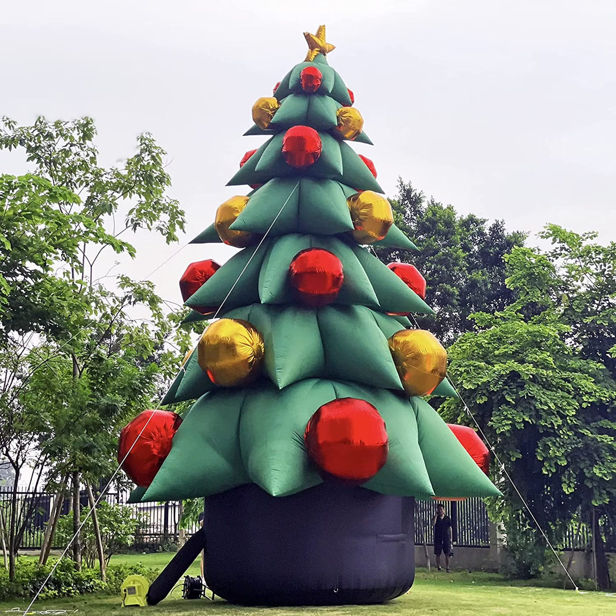 26Ft Tall Inflatable Green Christmas Tree with Multicolor Gift Boxes and Star G450