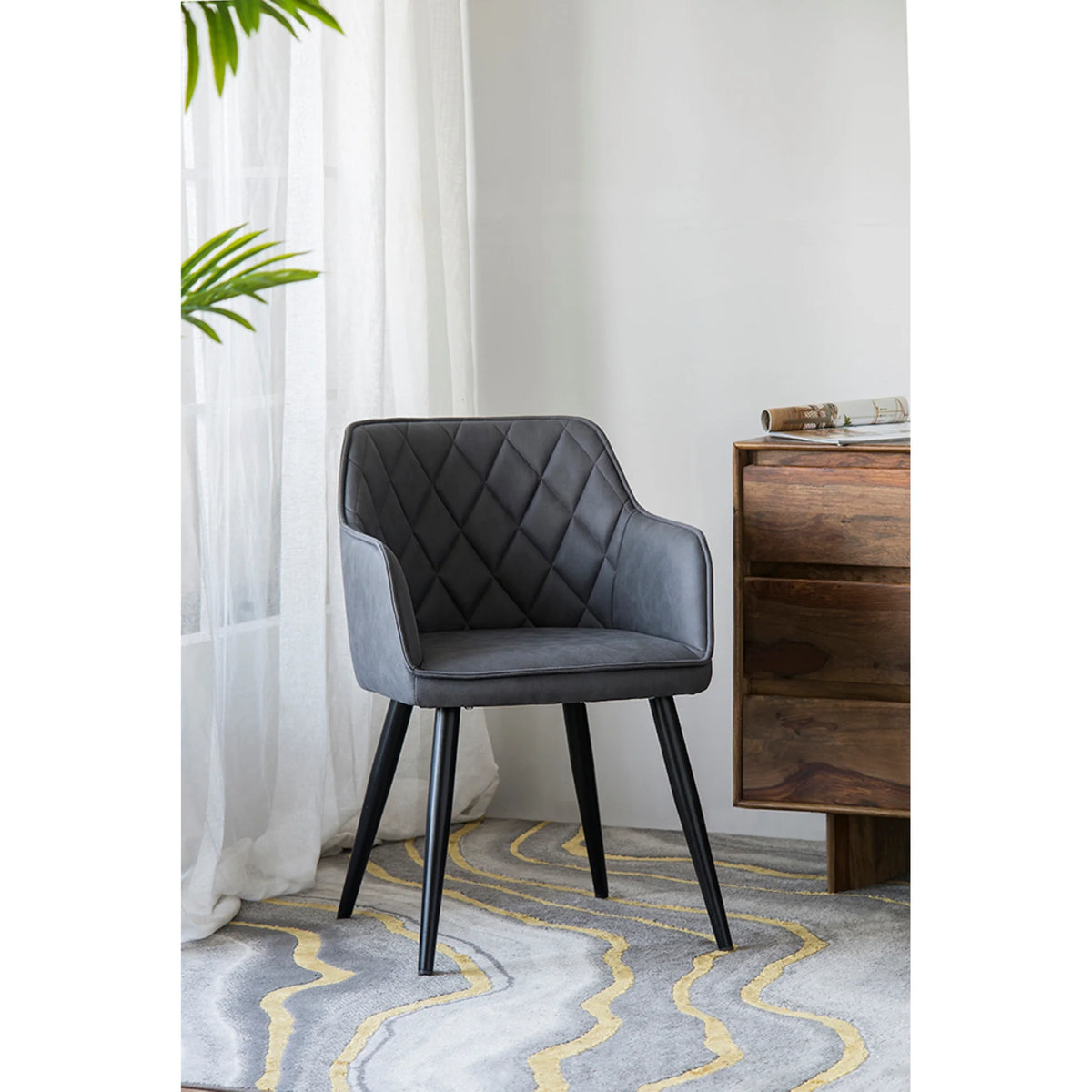 Gray Wooden Dining Chairs, 2ct Z450