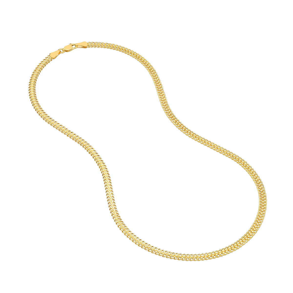 14K Yellow Gold Diamond Cut Chain Necklace L10232