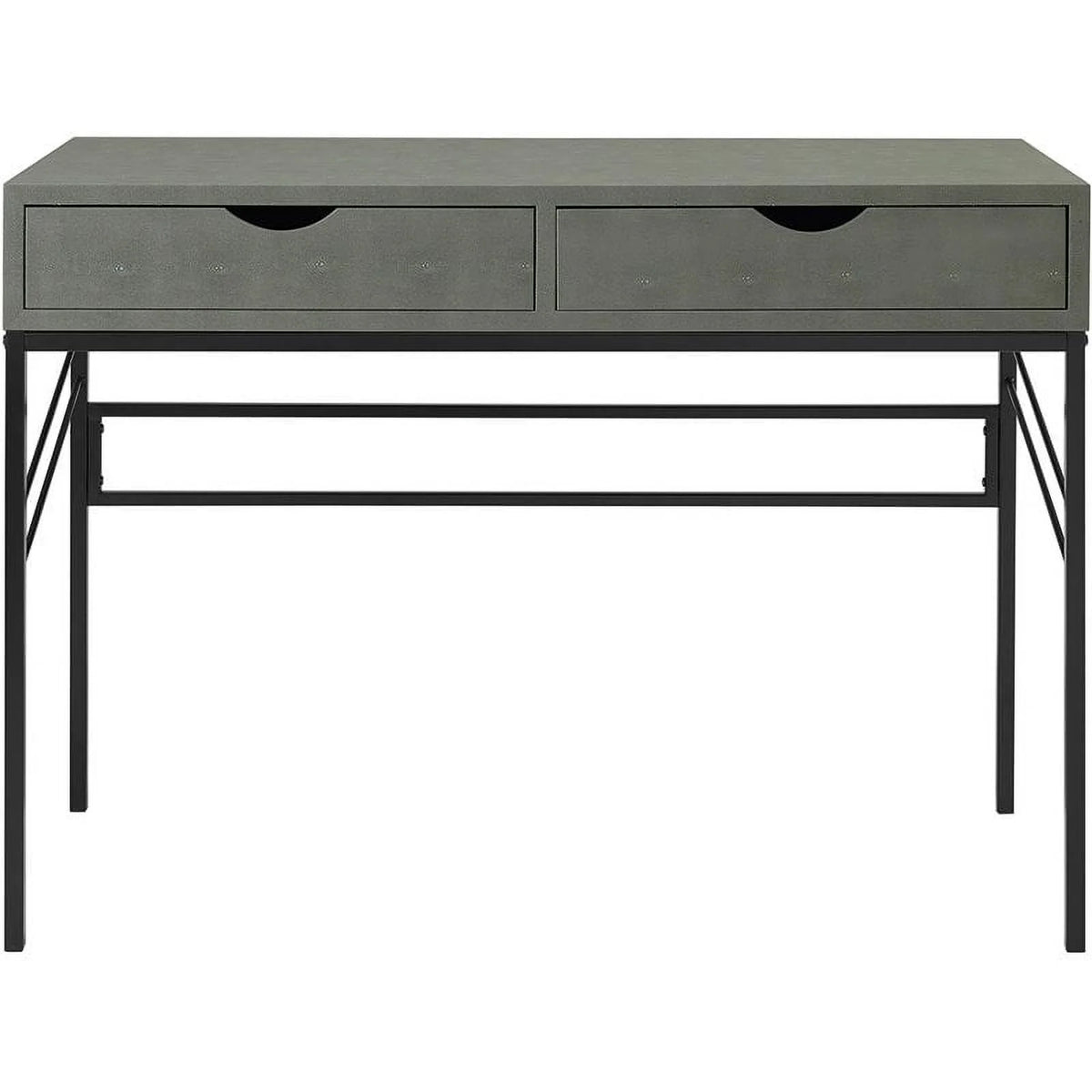 2 Drawer Gray Engineered Wood Writing Desk W1512
