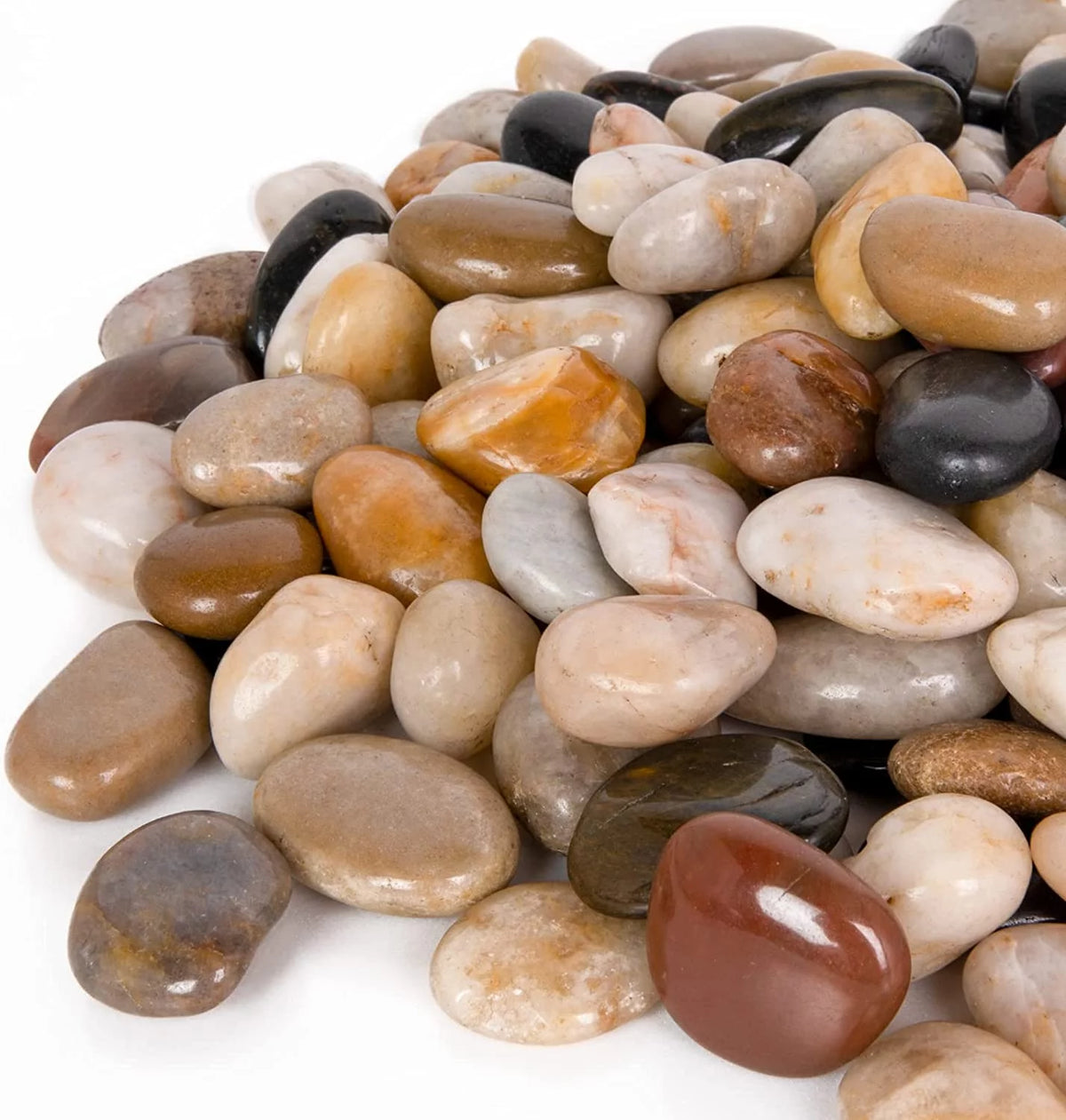 15 Pounds Polished River Rocks 1 to 1 3/4 Inch D351439