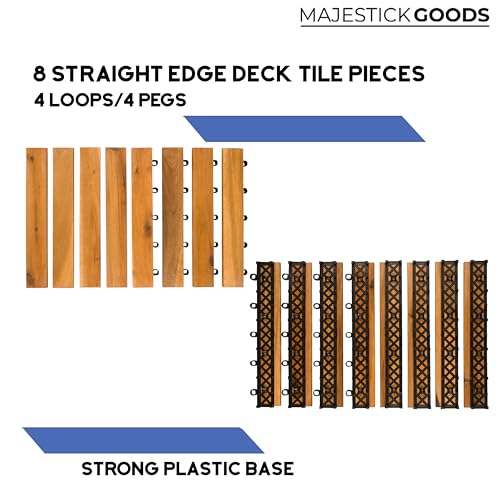12 x 12 Acacia Hardwood Outdoor Flooring Edge Straight 8 pack R21671