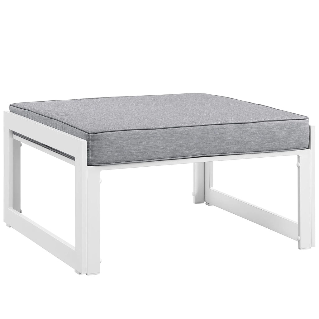 White Grey Fabric Outdoor Patio Sectional Sofa Set B153682