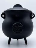 7.5" Diameter Cast Iron Cauldron with Lid and Handle M451