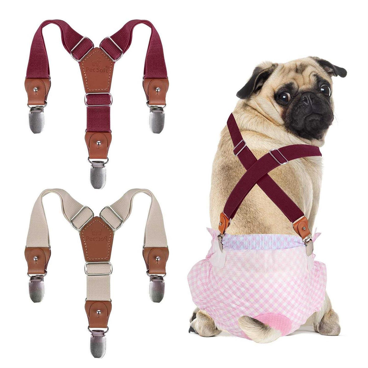 2 Pieces Dog Diaper Suspenders Z55801