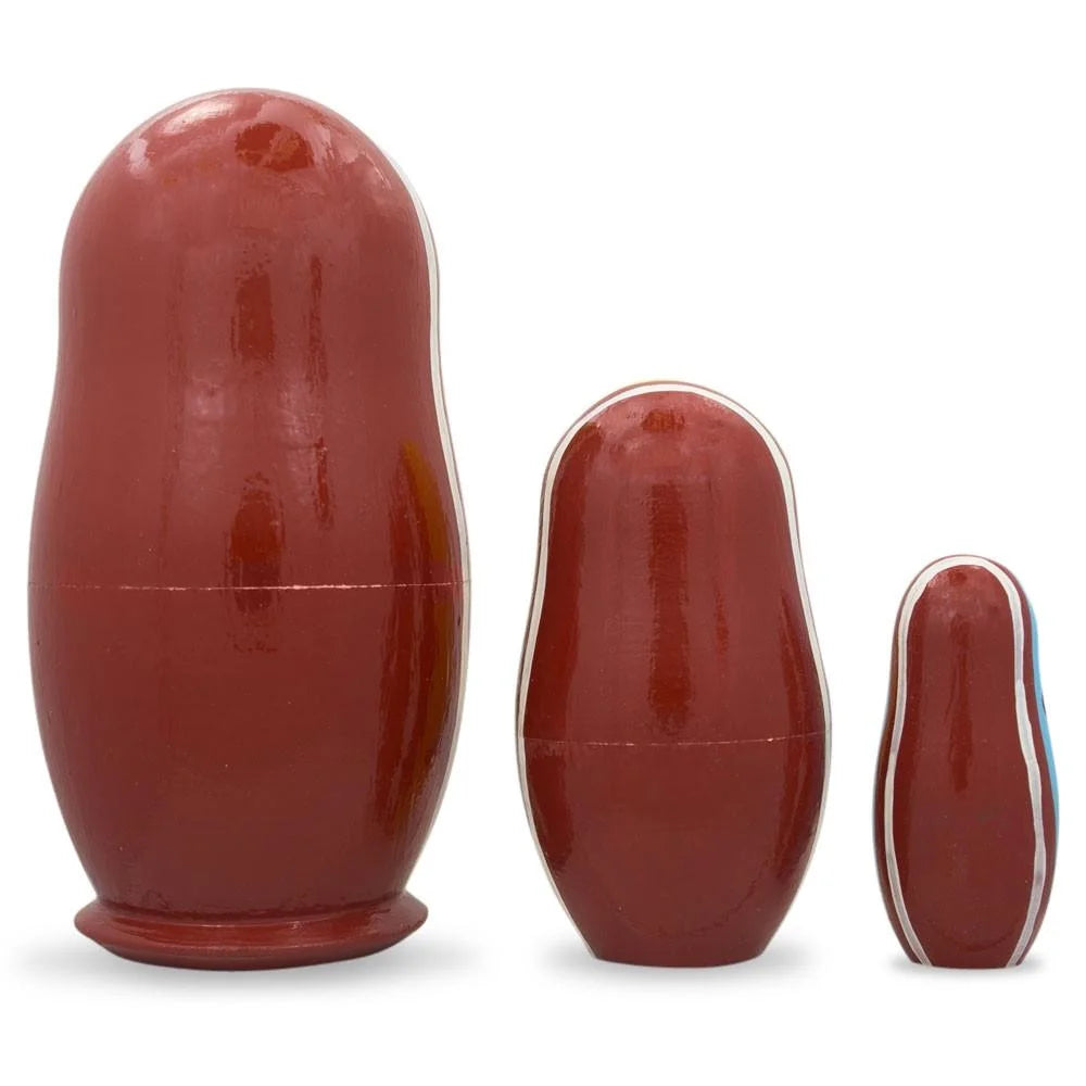 Set of 3 Wooden Nesting Dolls V60480