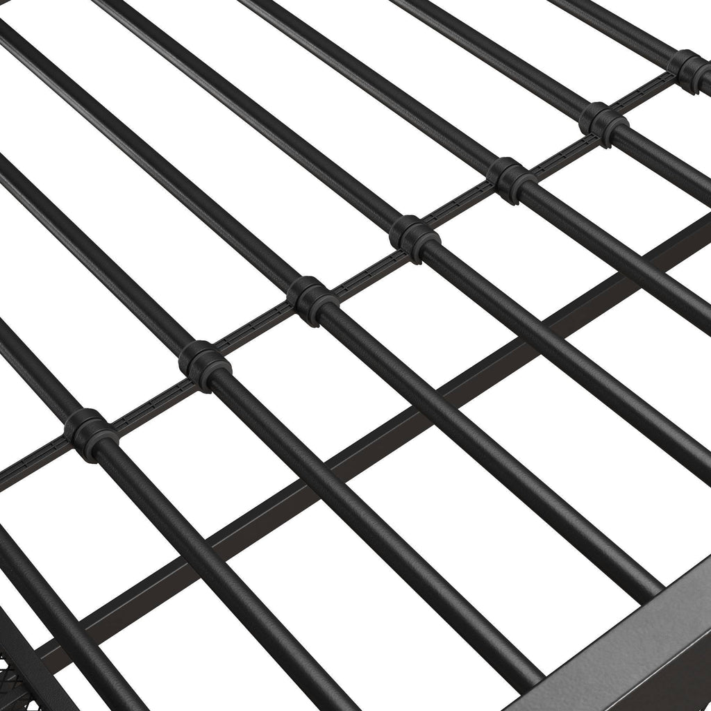 Black Metal Storage Loft with Bookcase F740