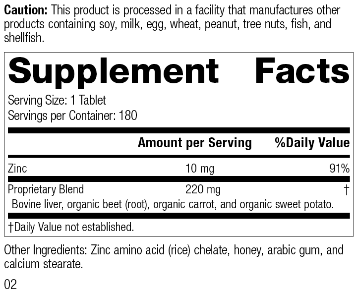 Zinc Chelate 180 Tablets S710