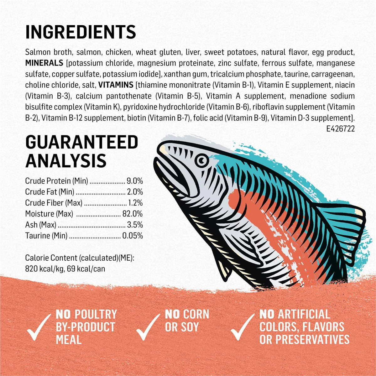 Grain Free Salmon & Sweet Potato Cat Food G89074