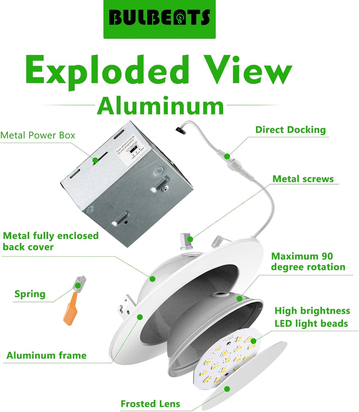 12 Pack 5/6 Inch Gimbal LED Recessed Light, Dimmable, 3000K/4000K/5000K, 12W=110W 1200LM, IC Rated Z249