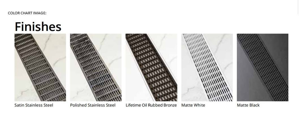 36 inch Linear Shower Drain Kit, Polished Stainless Z84930