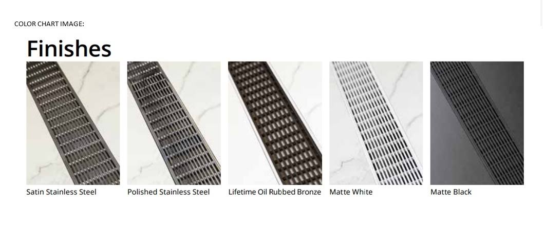 36 inch Linear Shower Drain Kit, Polished Stainless Z84930