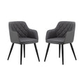 Gray Wooden Dining Chairs, 2ct Z450