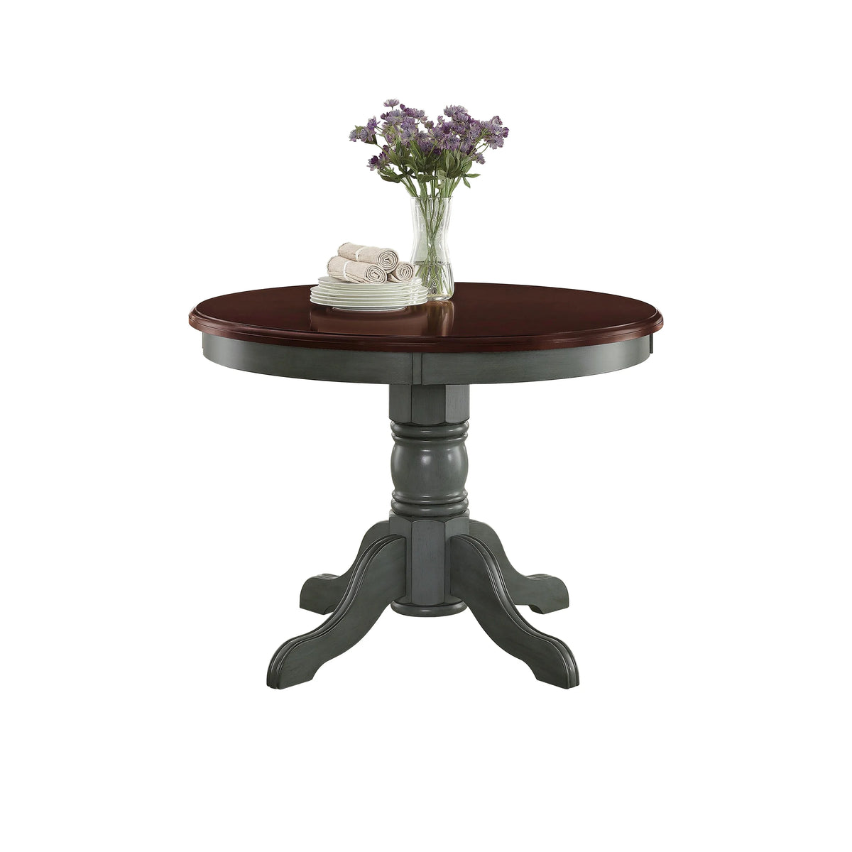 Blue & Mocha Finish Dining Table Z1718