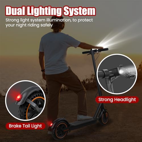 Electric Scooter with 8.5" Solid Tires, 500W Motor, 19MPH Max Speed P916