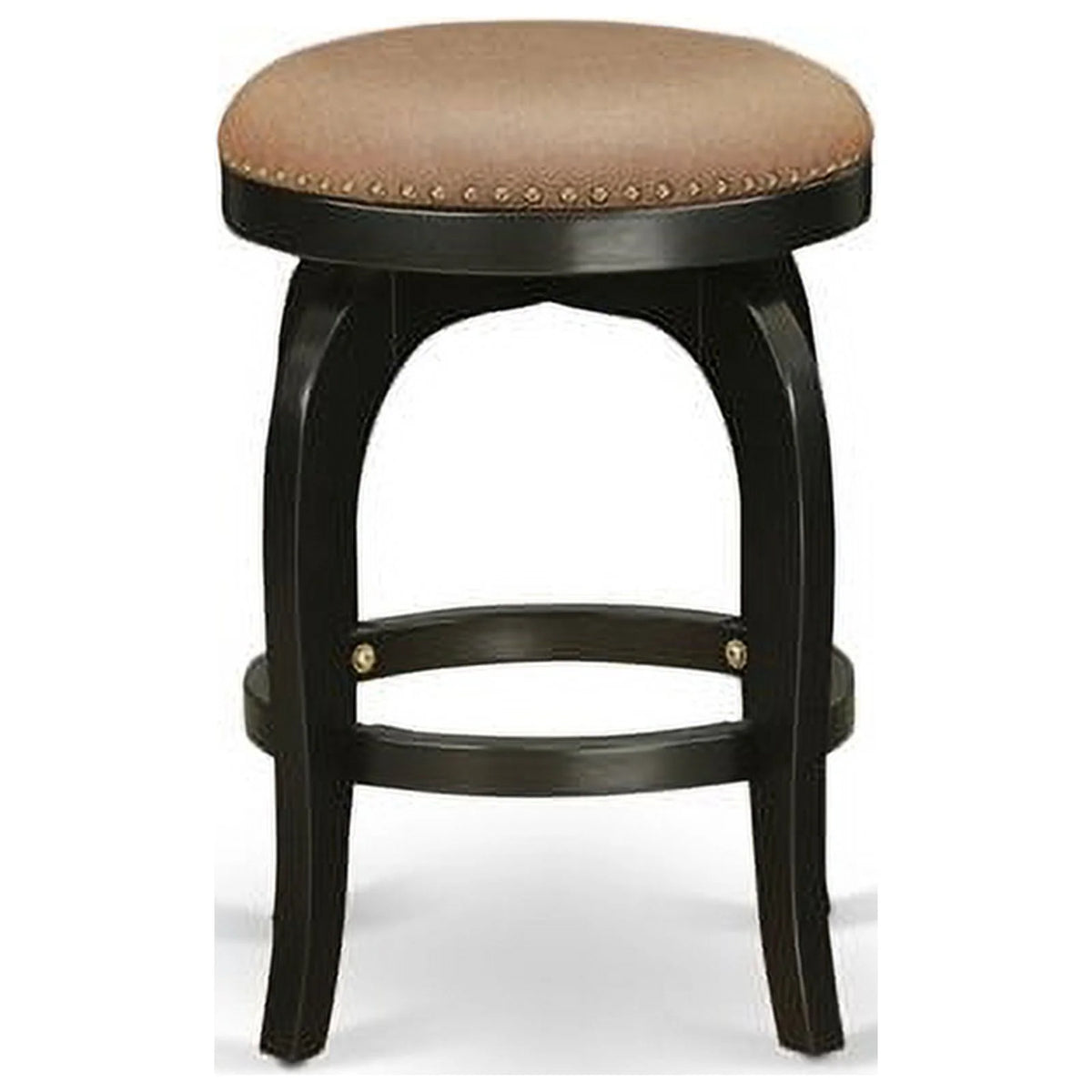 24" Wood Swivel Backless Bar Stool Set of 2 C394837