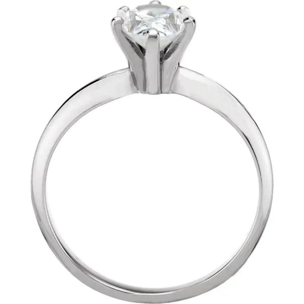 14k White Gold Diamond Solitaire Engagement Ring R762244