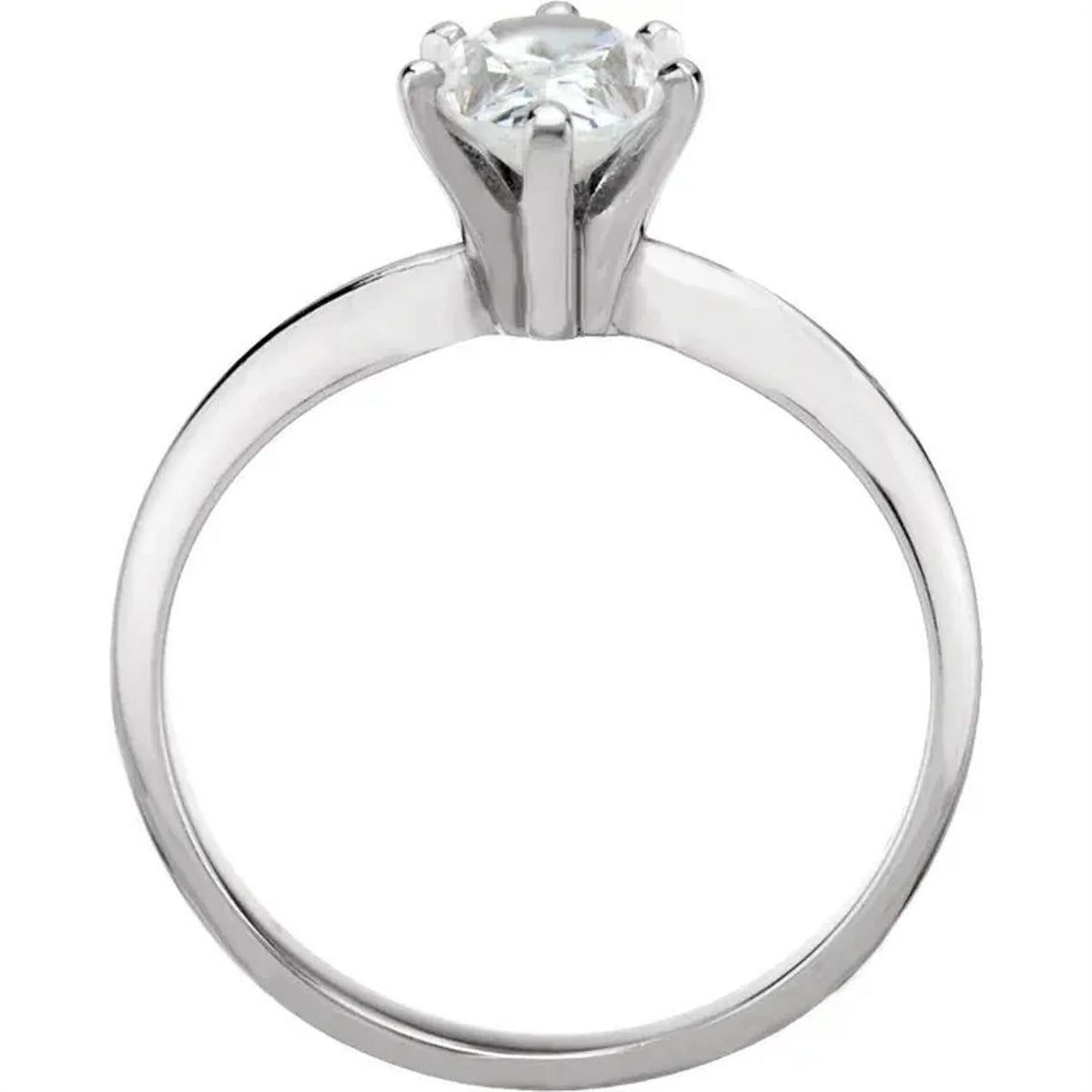 14k White Gold Diamond Solitaire Engagement Ring R762244