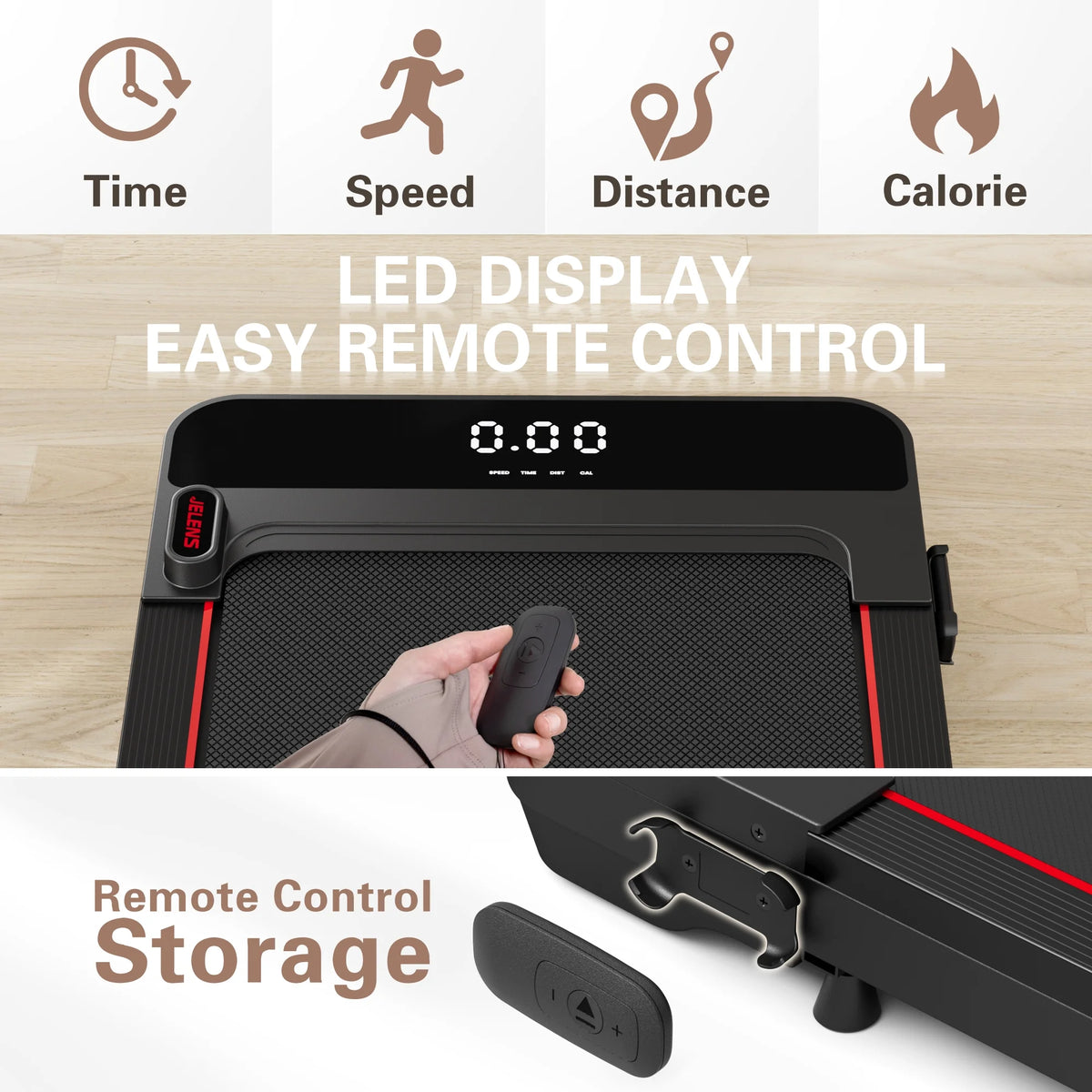 2.5HP Portable Under Desk Treadmill with Remote Control W170