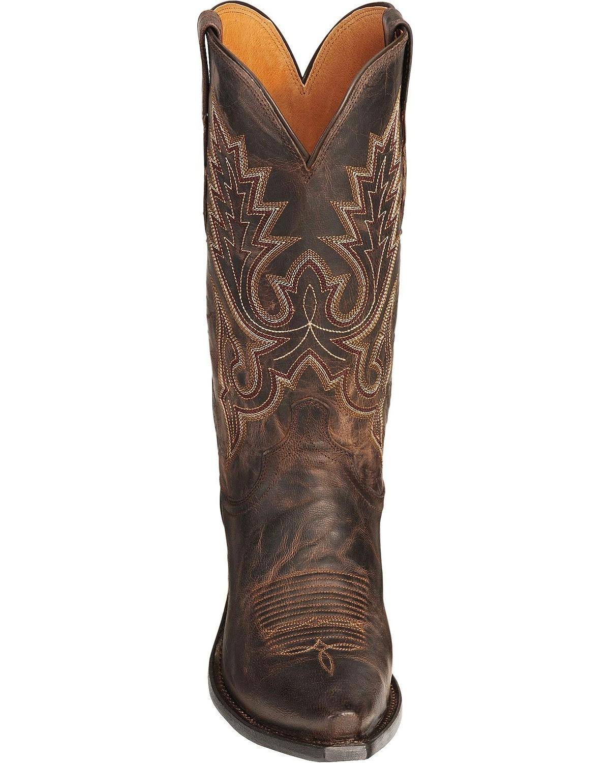 Chocolate Madras Goat Cowboy Boots T931850