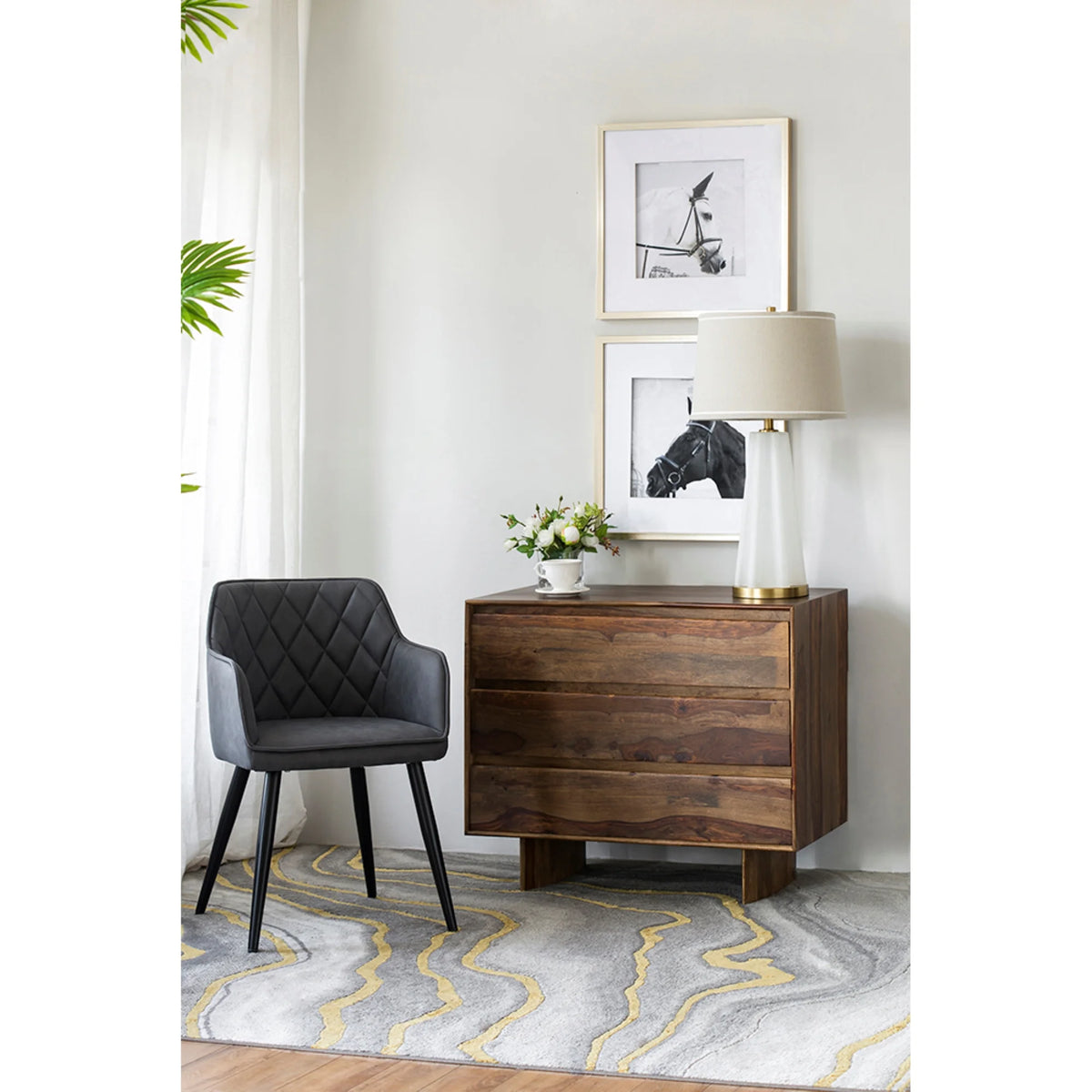 Gray Wooden Dining Chairs, 2ct Z450