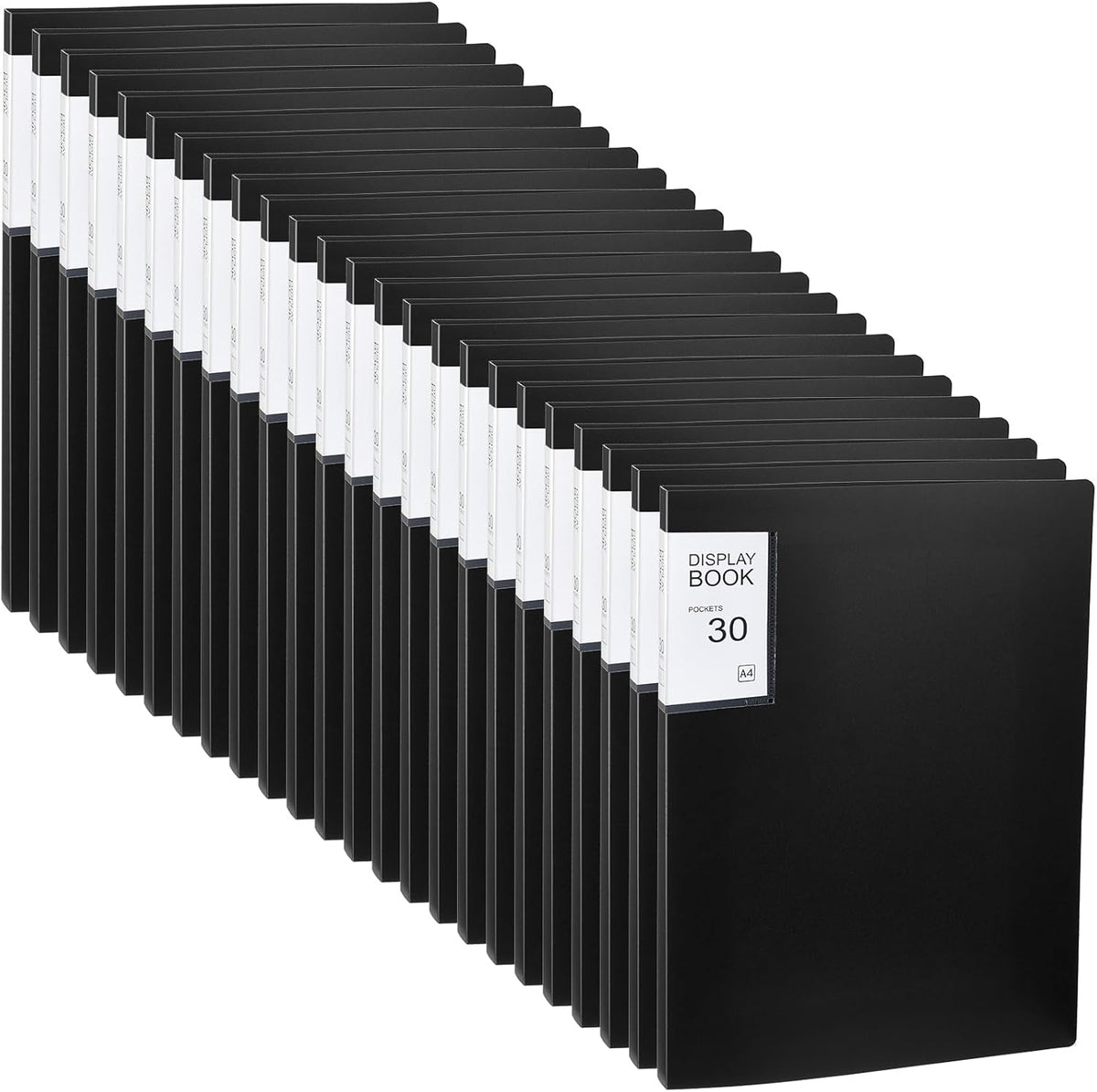 24 Pcs Black 30 Pocket Art Portfolio Binder Q1947