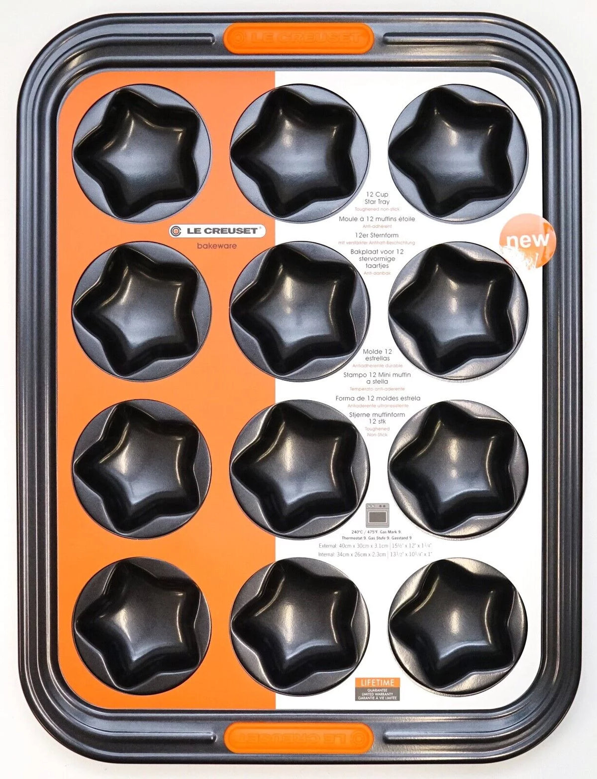 12 Cup Non-Stick Star Shaped Baking Tray W6819