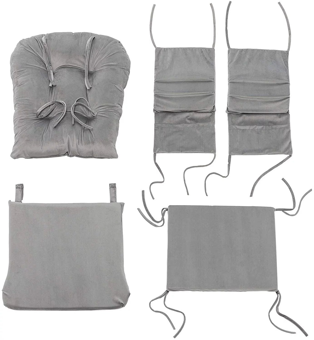 Gray Velvet Glider Rocker Cushion Replacement O214