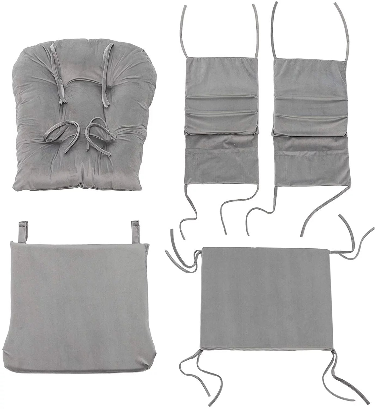 Gray Velvet Glider Rocker Cushion Replacement O214