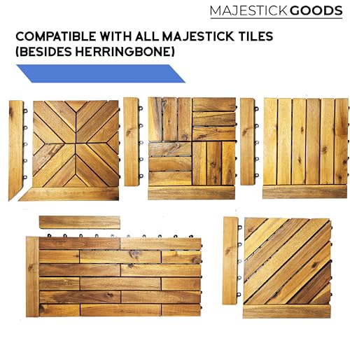 12 x 12 Acacia Hardwood Outdoor Flooring Edge Straight 8 pack R21671