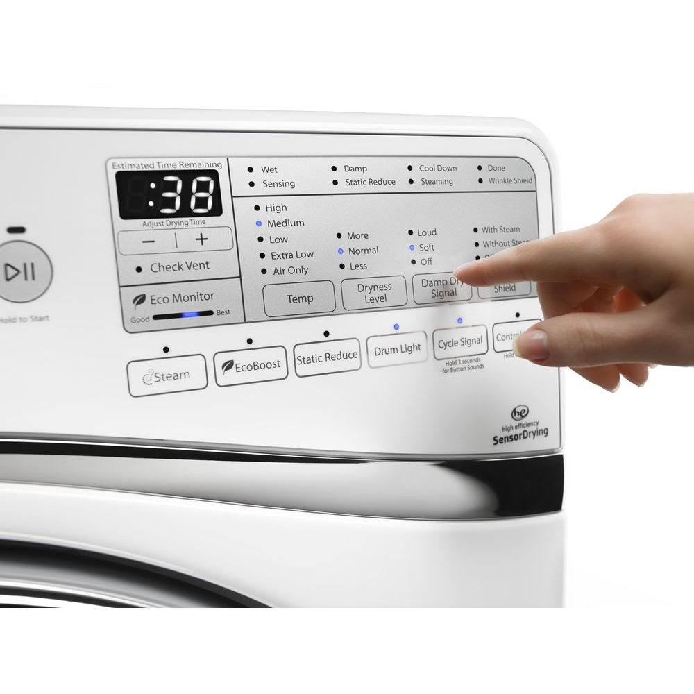 White Front-Loading Gas Dryer L543