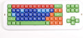 Bundle Adults/Children: Mouse + Large Print Mechanical Keyboard Spill Proof Lower Case Color Coded Matching Mouse Optical Ergonomic USB Easy Slide Design B496340