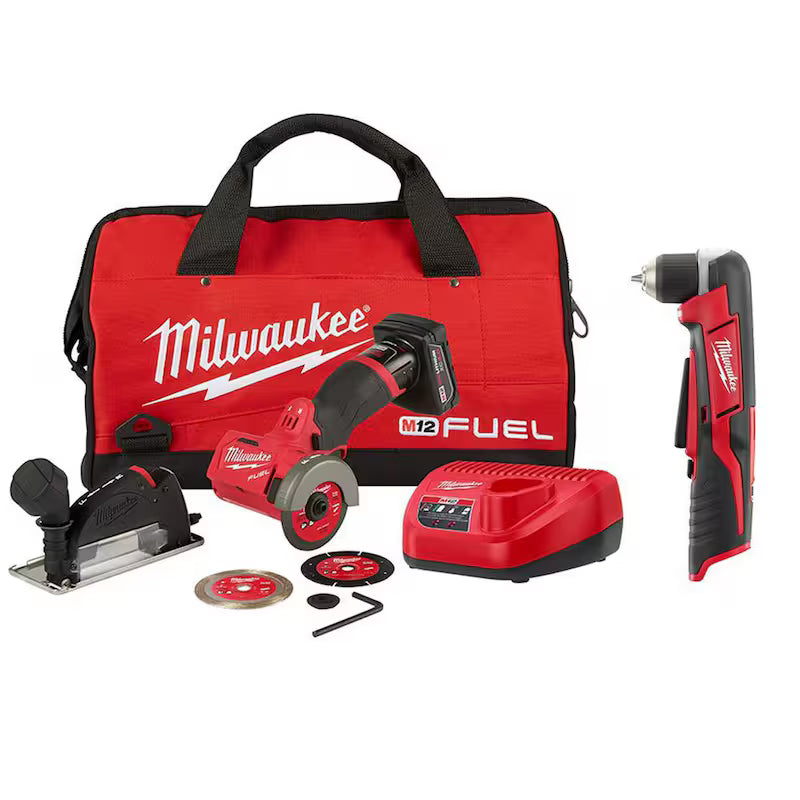 12V Cordless Cut Off Saw Kit with Right Angle Drill D5441