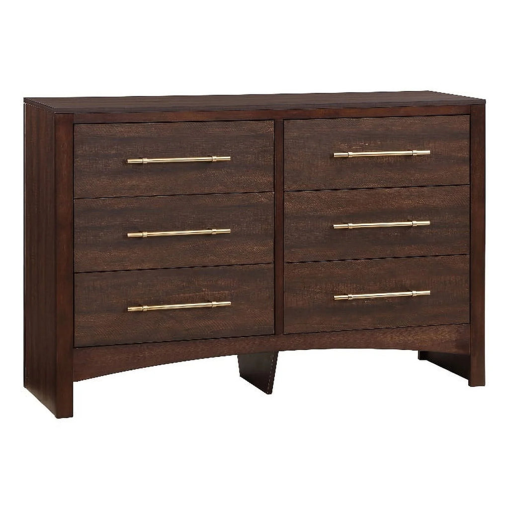 Contemporary Wood 6-Drawer Dresser U7955