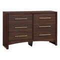 Contemporary Wood 6-Drawer Dresser U7955