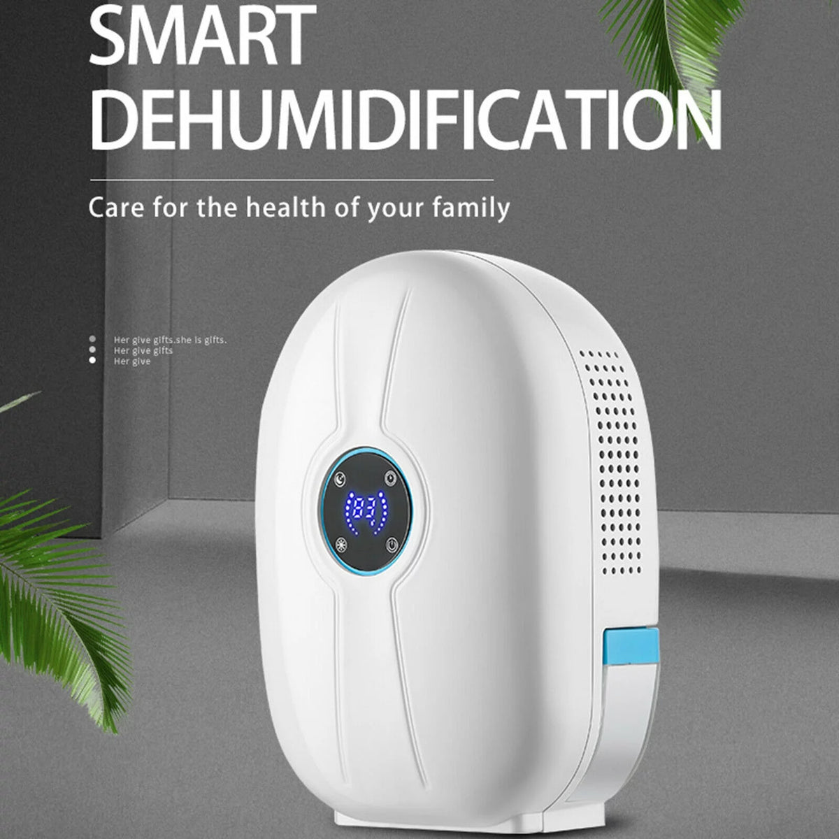 Mini Remote Control Dehumidifier 500ml Water Tank White F605838