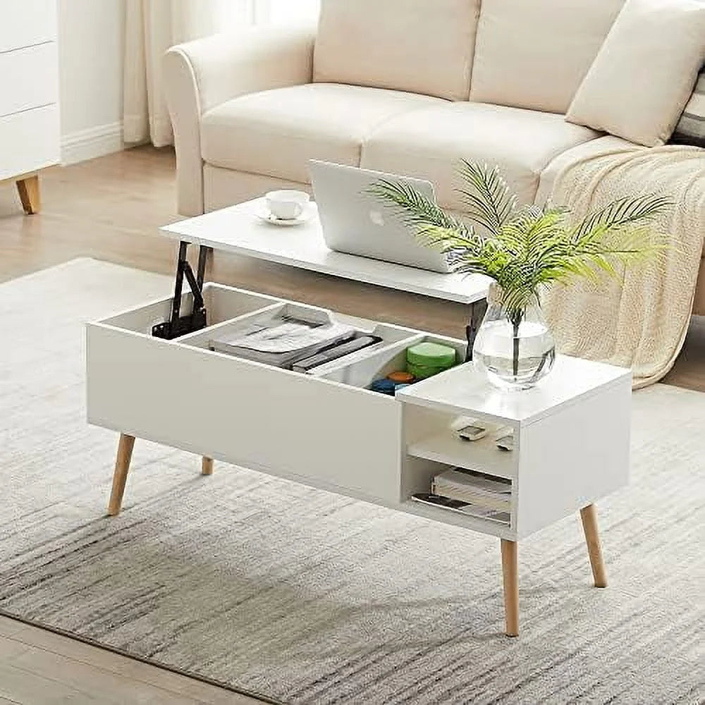 White Lift Top Wood Coffee Table G595