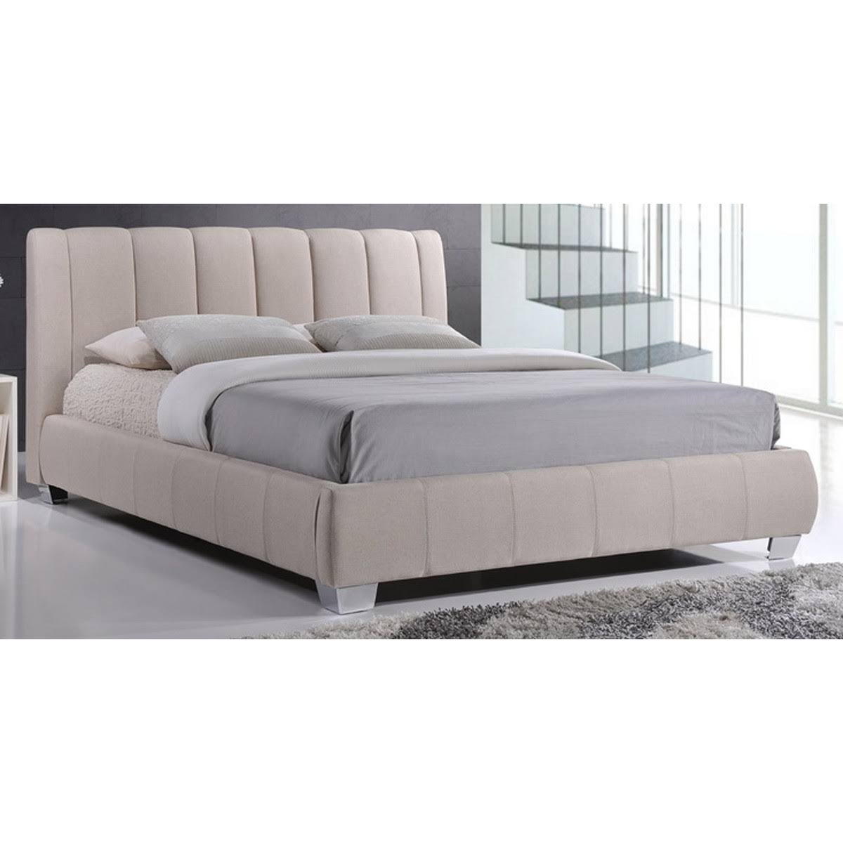 Light Beige Queen-size Bed M8855