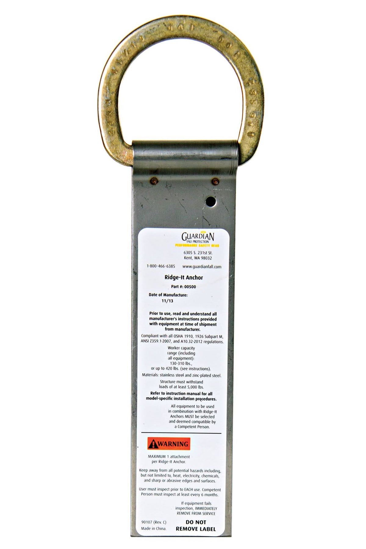 10pk Stainless Steel Safety Anchor E253502