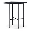 Black Engineered Wood & Metal Side Table W44741