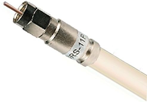 150ft White RG-11 Coaxial Cable 14AWG Fire Retardant Commercial Grade with Compression Fittings Y1086