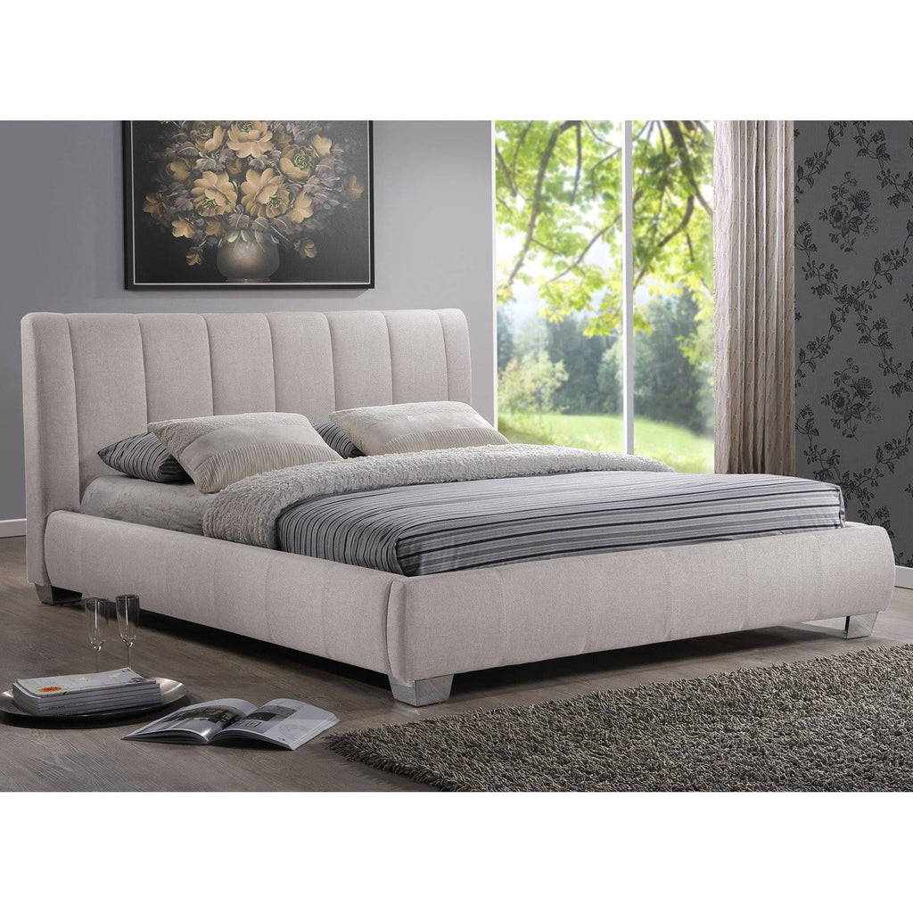 Light Beige Queen-size Bed M8855