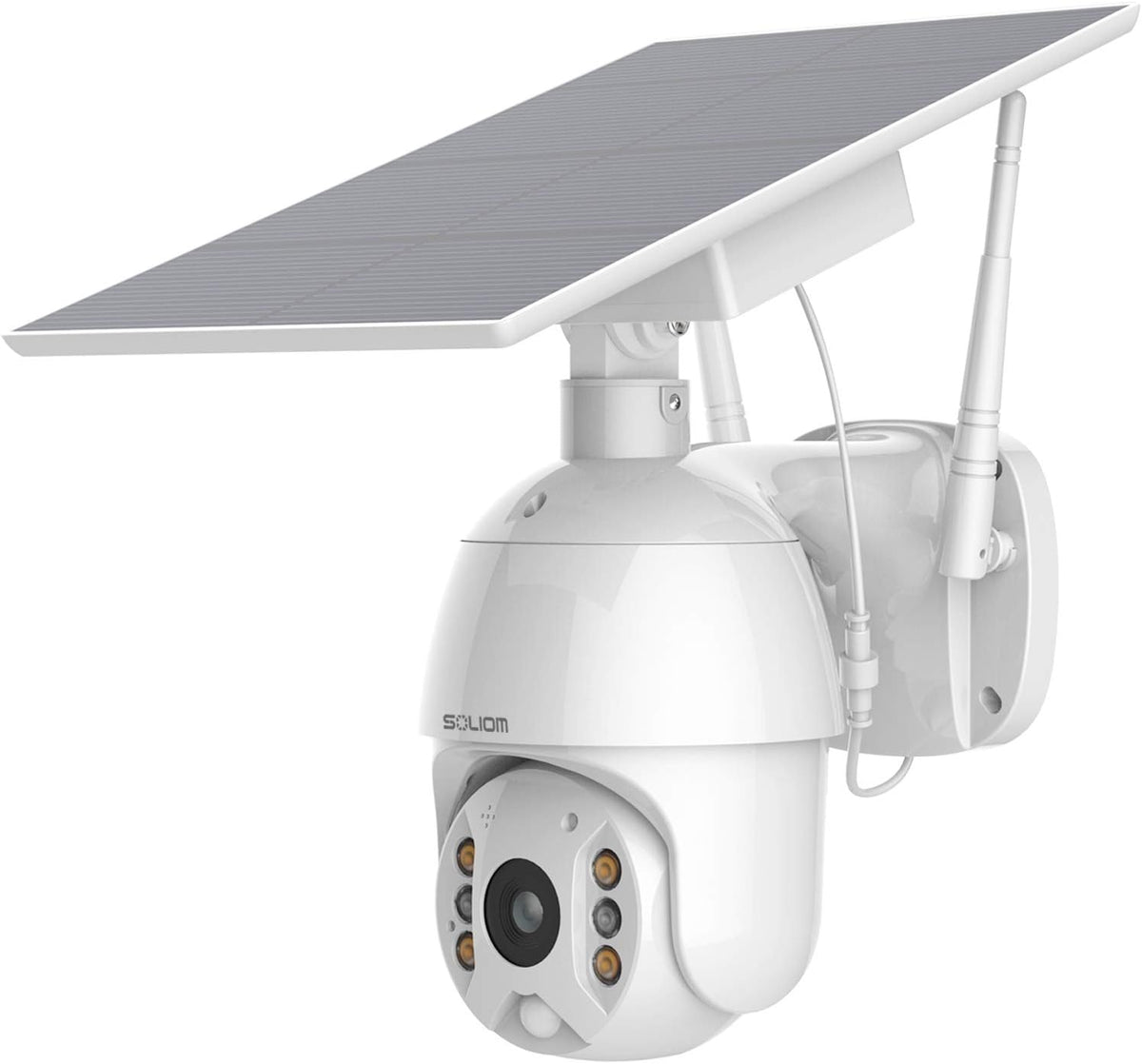 Wireless WiFi Solar Battery Powered Outdoor Security Camera with 360° View and Color Night Vision H165499