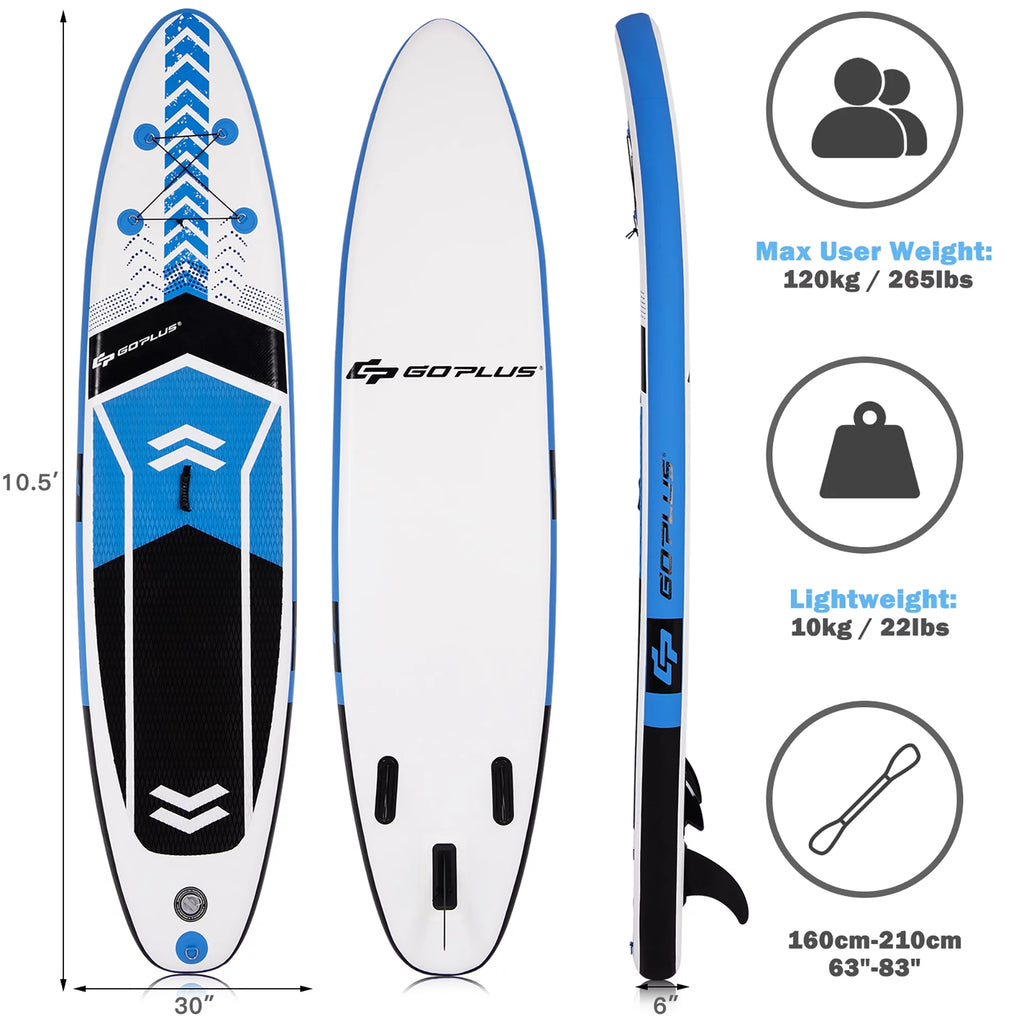 10'5'' Inflatable Stand Up Paddle Board with Carrying Bag T26334