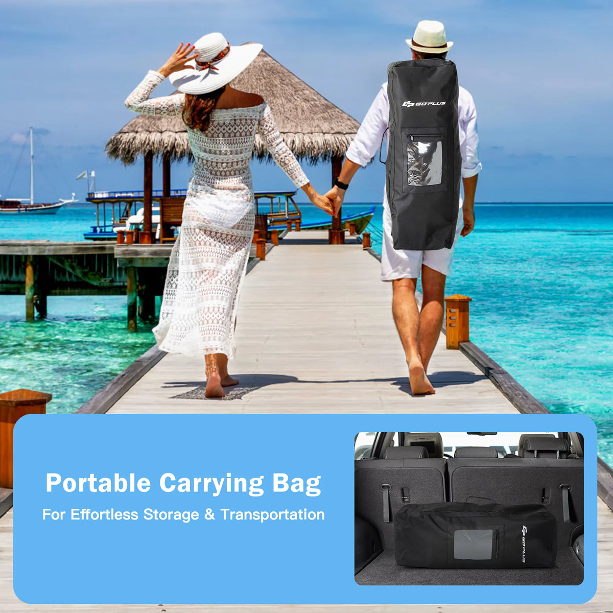 10'5'' Inflatable Stand Up Paddle Board with Carrying Bag T26334