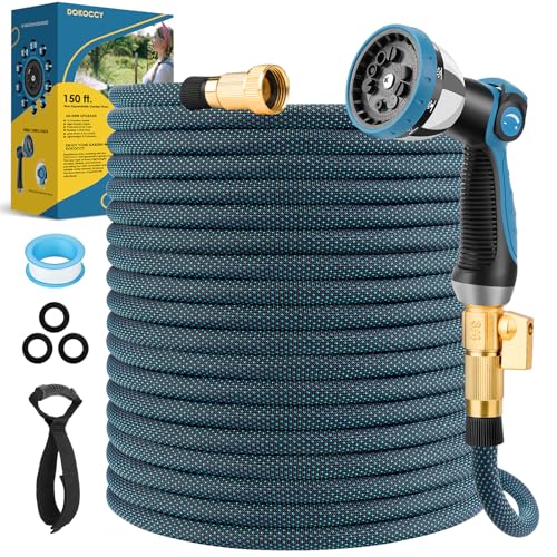 100 ft Flexible Non-Expanding Garden Hose with 10 Function Spray Nozzle M478299
