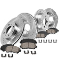 4 Lug Ceramic Brake Rotors and Pads with Clips O487