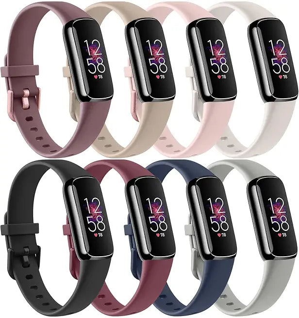 8 Pack Soft Silicone Wristband Replacement Strap Q851