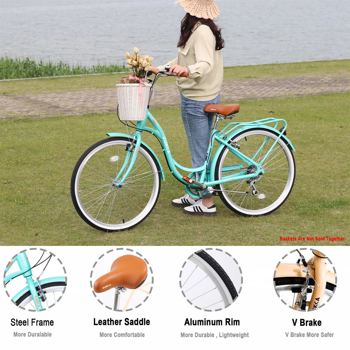 26-inch 7 Speed Pink Cruiser Bike E90598