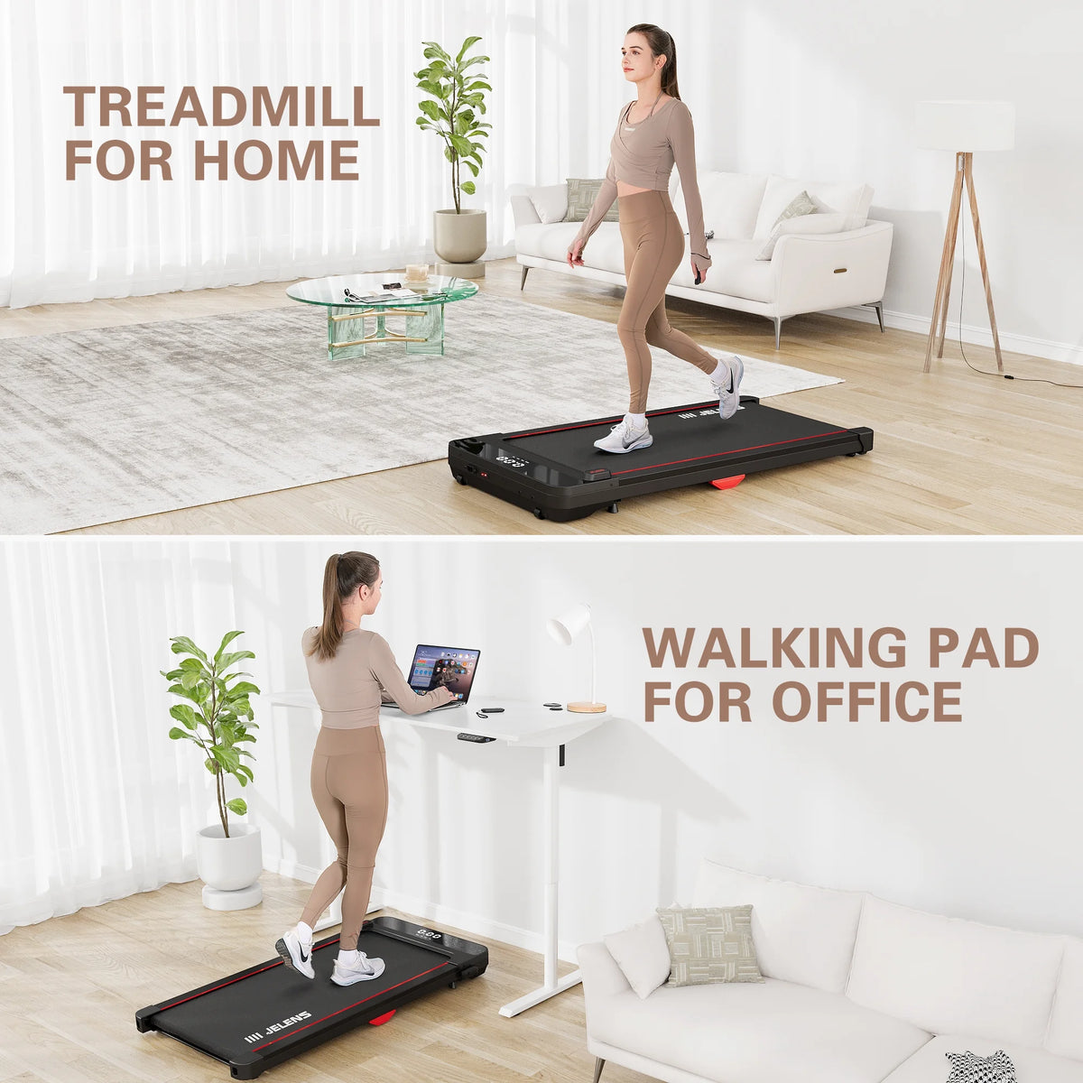 2.5HP Portable Under Desk Treadmill with Remote Control W170